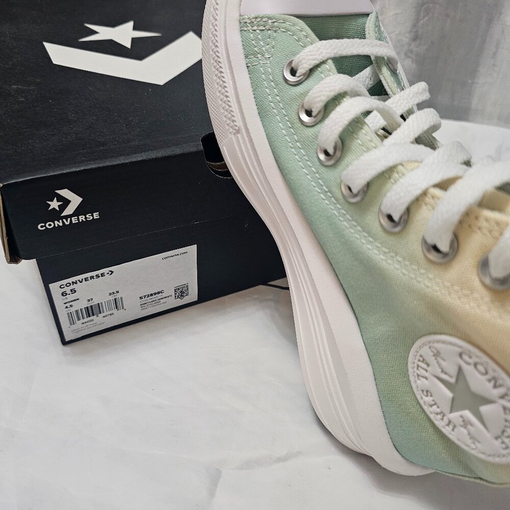 NEW Converse Chuck Taylor Hi Sneakers Ombre Green Platform - Women's Size 6.5 - Picture 5 of 7